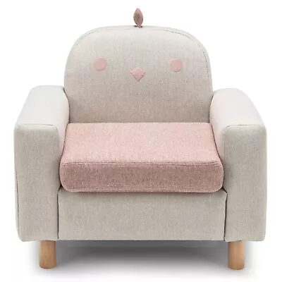 Kids Chick Sofa Wooden Armrest Chair Couch W/ Thick Cushion Beech Legs Gift • $95.98