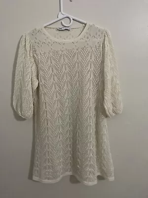 Zara Lace Lined Summer Dress Size- Small • $18