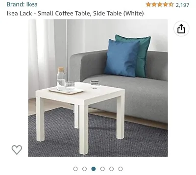 Ikea Lack - Small Coffee Table Side Table (White) • £18