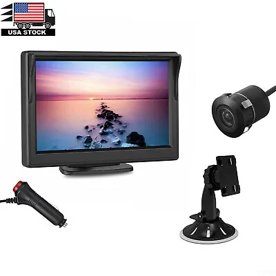 5'' LCD Backup Camera And Monitor Kit Car Night Vision Parking Reverse Rear View • $33.99