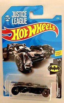 Hot Wheels 2018 Batman DC Comics Justice League Batmobile - Black 1/5 TrackStars • $41.90