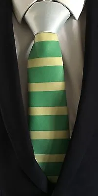 Horse Racing Tie - Green And Yellow Striped • £14.99