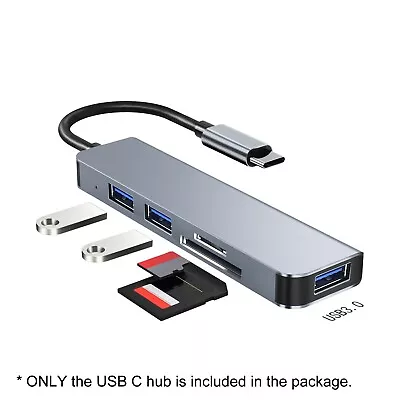 $17.95 • Buy 5 In 1 Type C To USB 3.0 SD Card TF Card HUB Adapter For MacBook IPad Laptop