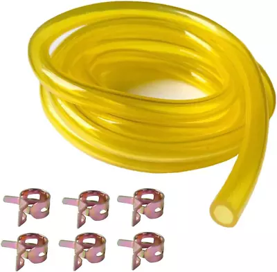 6-Feet-Long Fuel Line Hose 1/4  ID X 3/8  OD With Hose Clamps For Small Engines • $15.99