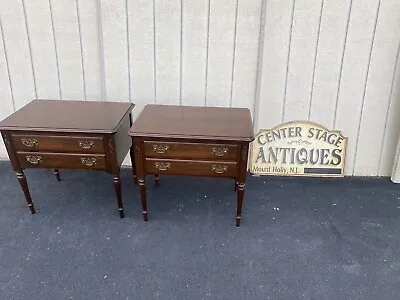 65243 Pair Ethan Allen Mahogany Nightstand End Table S • $625