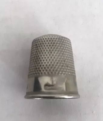 Sewing Thimble Metal Germany Silver Tone Size 11 ~Vintage~ • $15.99