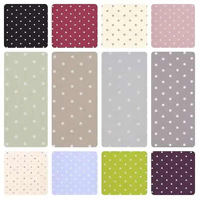 £7.50 • Buy CLARKE AND CLARKE DOTTY 100% COTTON CURTAIN/CRAFT/CUSHION/BLIND FABRIC 12Colours