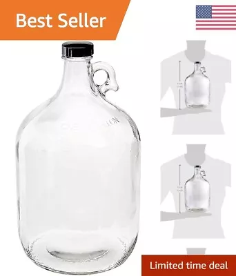 Durable Multipurpose Glass Water Bottle - 1 Gallon - Polyseal Cap - Made In USA • $33.99