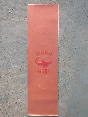 Mako Skateboard Grip Tape Burnt Orange W/ Red Stencil Logo 1 Sheet 9x33 Inches • $8.75