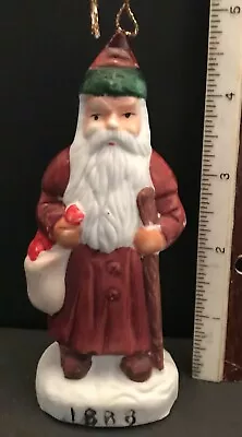 Santa 1888 Old World Claus Christmas Figurine Hand Painted Midwestern Home VTG • $2.99