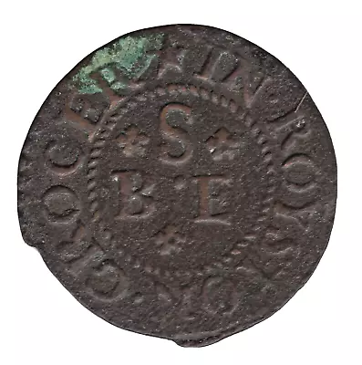 1650-1672 Trade Farthing Token Benjamin Scrubie Grocers In Royston Scarce • £41.85