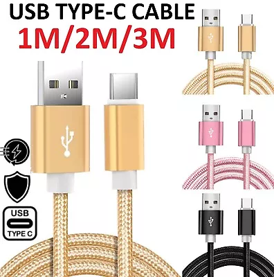 Braided USB Type C Data Charger Cable Fast Charging Lead Data Cord For Samsung • $7.99