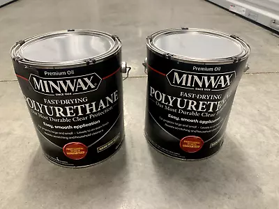 2 Pack Minwax Clear Oil-Based Fast-Drying Polyurethane (1-Gallon Semi-Gloss) • $99.95
