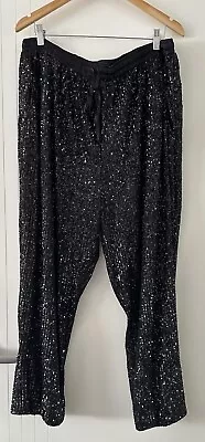 City Chic Sequin Elasticated Pants Size XXL (24) Preloved • $30