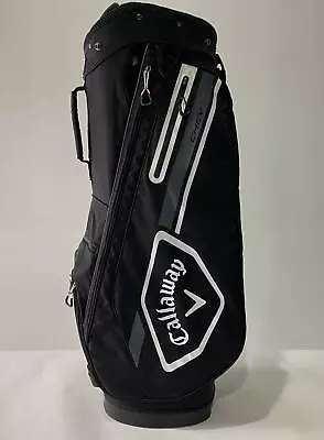 Callaway 2023 Chev 14 Cart Bag Black White 14-Way Divide Single Strap Golf Bag • $95.99