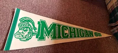 Vintage Collector Mi Michigan State Mascot Pennant Banner Rare Spartans  • $39.99