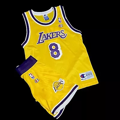 Kids M10-12 Authentic Champion Kobe Bryant NBA Basketball Jersey Jordan • $538.26