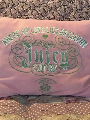 Vintage Juicy Couture Pillow Pink And Green • $29.99