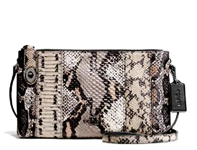 $169 • Buy COACH CROSBY CROSSBODY IN PIECED EXOTIC EMBOSSED LEATHER 37172 Fog Multi - NEW