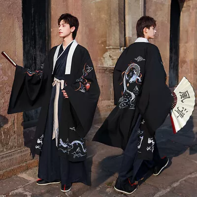 Dragon Pattern Clothes Chinese Style Traditional Hanfu Men Ancient Costume • $62.69