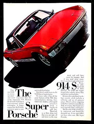 Red Porsche 914S Original 1972 Vintage Print Ad The Super Porsche • $9.25