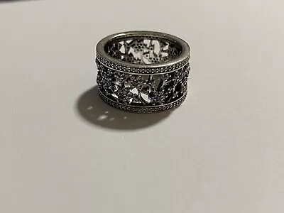 $70 • Buy Pandora Authentic Sparkling Chunky Forget Me Not Ring Size 56