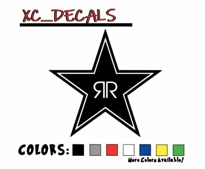 Rockstar Decal (x2) PAIR Vinyl Sticker Graphics Logo Racing Motocross ATV Dirt • $5