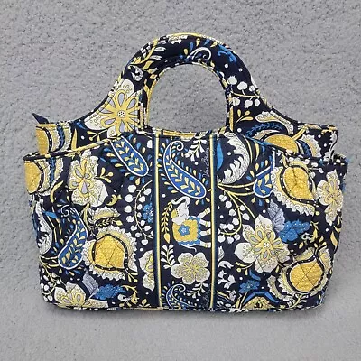  Vera Bradley Abby Ellie Blue Yellow Paisley Handbag Purse  • $25