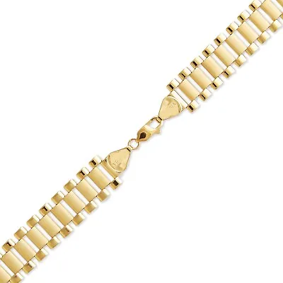 10K Solid Yellow Gold Oyster Link Bracelet 14.0mm 8-9  - Chain Men Women • $814.10