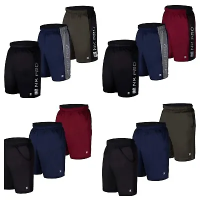 3 Pack Mens Casual Basketball Shorts Plain Mesh Shorts Gym Fitness Work Out P.e • $22.36