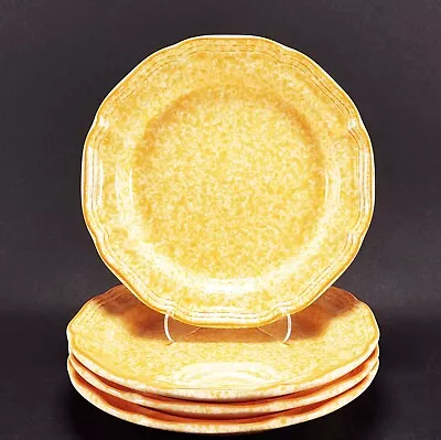 Mikasa Stone Works Yellow Salad Plates CX300 Japan 8  Set Of 4 • $19.99