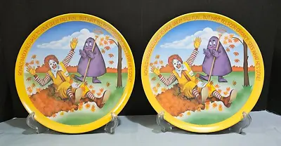 VTG 1977 Lot Of 2 McDonald's Fall Season 10  Melamine Plates Ronald Grimace • $9.99