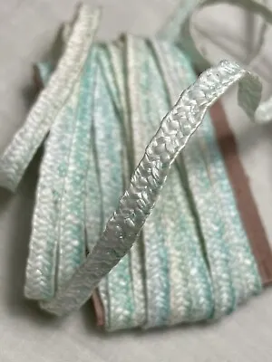 Vintage Straw Millinery Braid Narrow 3/16 Ombre Teal & White 1 1/2 Yards • $5.99