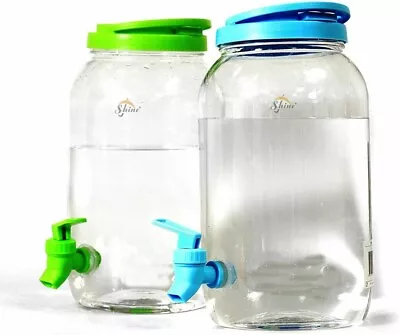 Dual Drinks Dispenser With Tap 6L Cocktail Party Beverage Juice Jar Picnic Party • £21.99