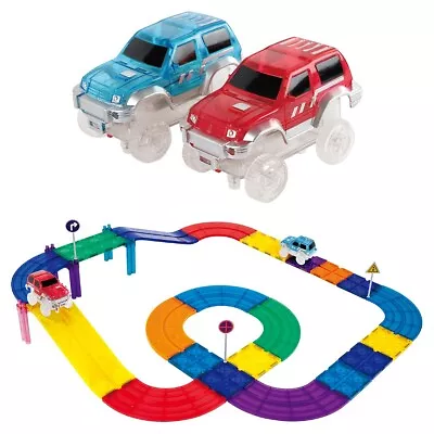 PicassoTiles 30 Piece Racecar Track Magnetic Building Block Magnet Tiles Toy Kit • $32.99