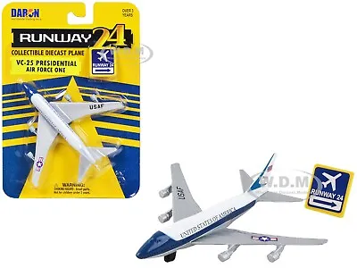 Boeing Vc-25 Aircraft  Usa Air Force One  Diecast Model By Runway24 Rw800 • $7.49