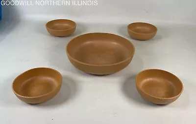 Vintage Midcentury Nevco Wood Lite Japanese-Made Imitation Woodgrain Resin Bowls • $5.99