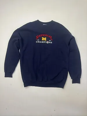 Vintage 1997 Michigan National Champions Rose Bowl Sweatshirt - Lee Tag Adult XL • $150