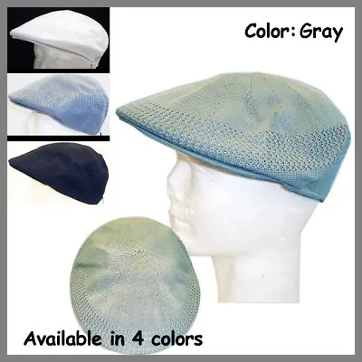 $18.99 • Buy Summer Mesh Ivy Driving Hat Kangol Style Golfers Hat S/M & L/XL  Gray Grey 