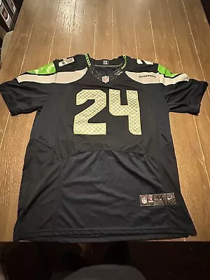 Nike Marshawn Lynch #24 Seattle Seahawks On Field Jersey Size 44 NFL  • $51.99