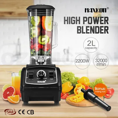Maxkon 2L Blender Commercial Smoothie Mixer Food Processor Ice Juicer High Speed • $136.95