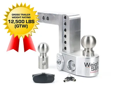 Weigh Safe WS6-2 6  Drop Hitch 2  Receiver W/ Tongue Weight Gauge 12500LBS • $324