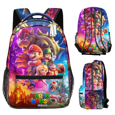 £15.55 • Buy Super Mario Kids Backpack Rucksack Children School Shoulder Bags Travel Bookbag