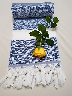 TOUCHÉ Peshtemal- Turkish Towel  100% Cotton Premium Quality Large New • £10