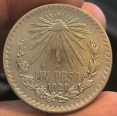 MEXICO KM455 1 Peso 1921 Key Date Silver Resplandor  • $25