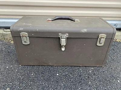 Vintage Metal Tool Box Brown KENNEDY • $70