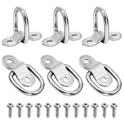 6 X 304 Stainless Steel D Ring Tie Downs Trailer Anchors Points With Mounting... • $17.87