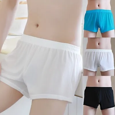 £7.91 • Buy Sexy Mens Sheer See-Through Boxer Briefs Underwear Mesh Shorts Underpants