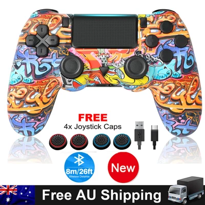 $29.99 • Buy Wireless Controller Gamepad For PS-4/PRO/Slim Console Bluetooth Joypad -Graffiti