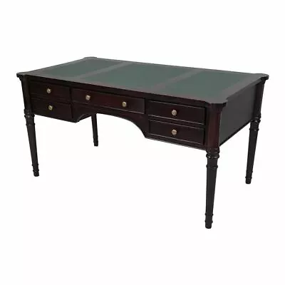 Solid Mahogany Wood Louis Phippe Desk Office Package Deal • $3995